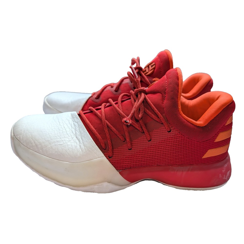 Adidas Harden Vol 1 Home Basketball Shoe Red White Boost James Harden size 6